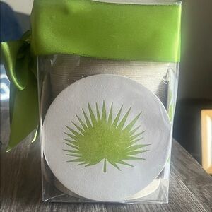 Haute Papier Letterpressed Palm Leaf Coasters